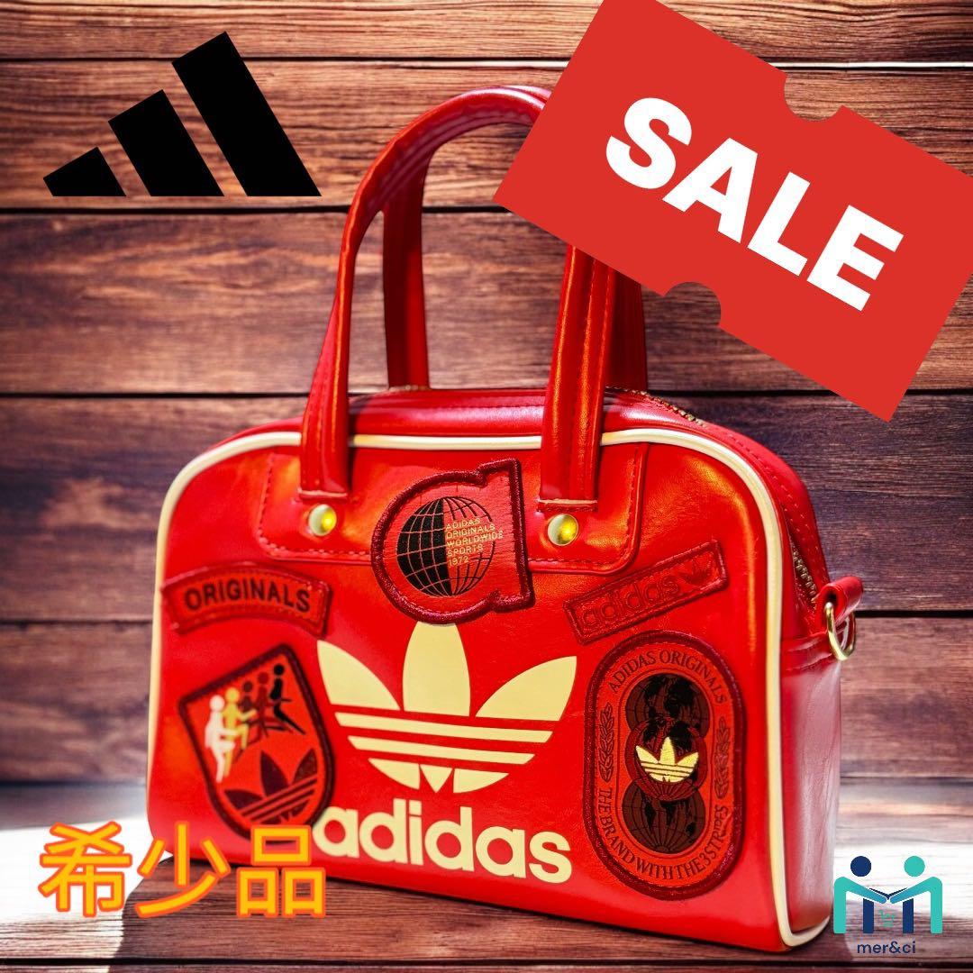 希少！】adidas originals ミニボウリングバッグ レッド - メルカリ