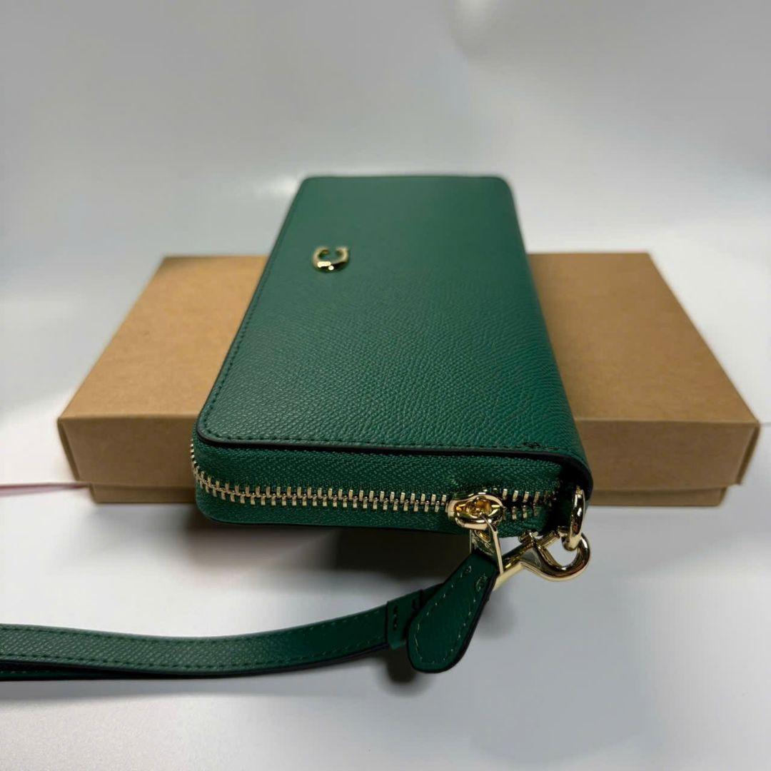 COACH コーチ 長財布 グリーン レザー C7184 - メルカリ