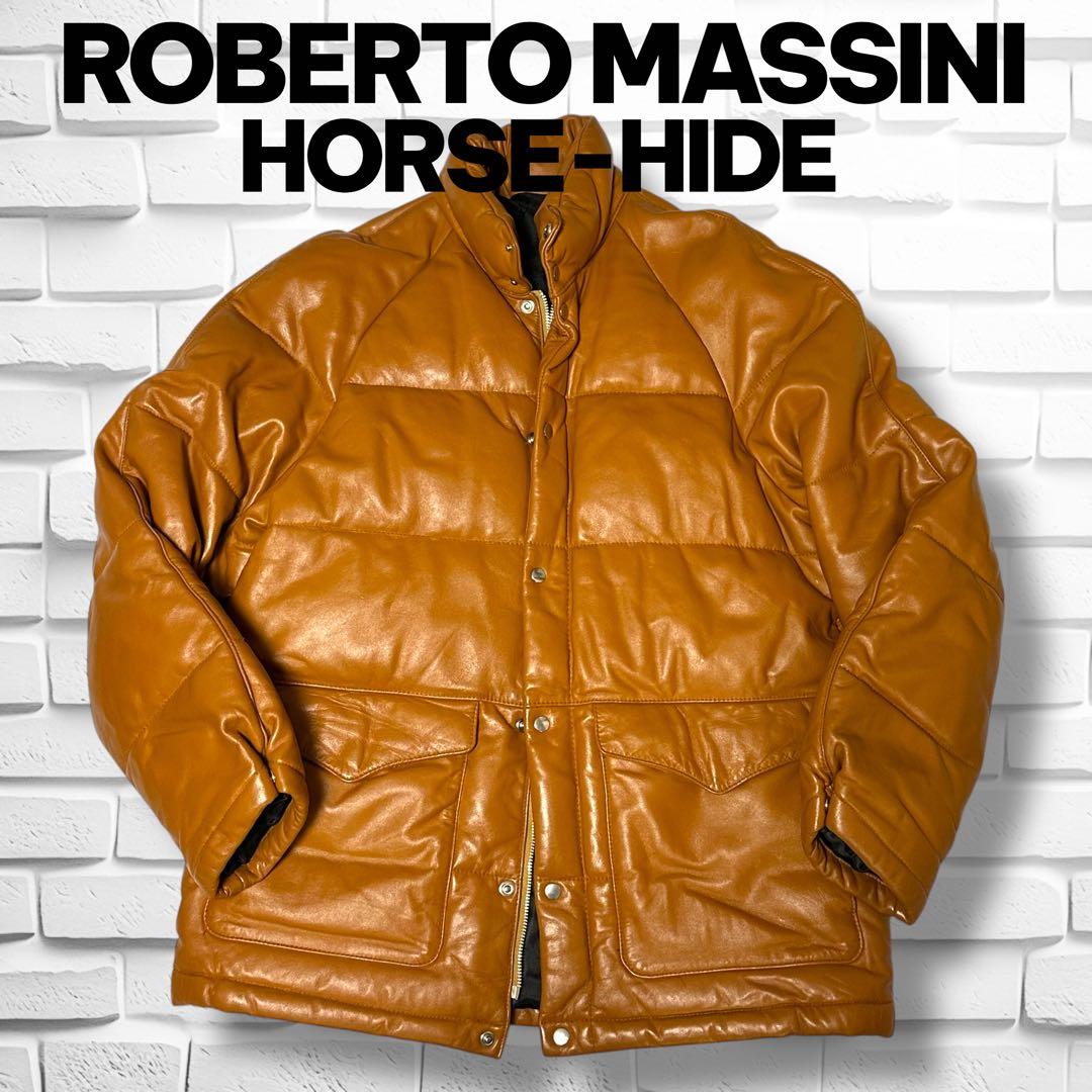 ロベルトマッシーニ レザーダウン ジャケット馬革 HERO 木村拓哉