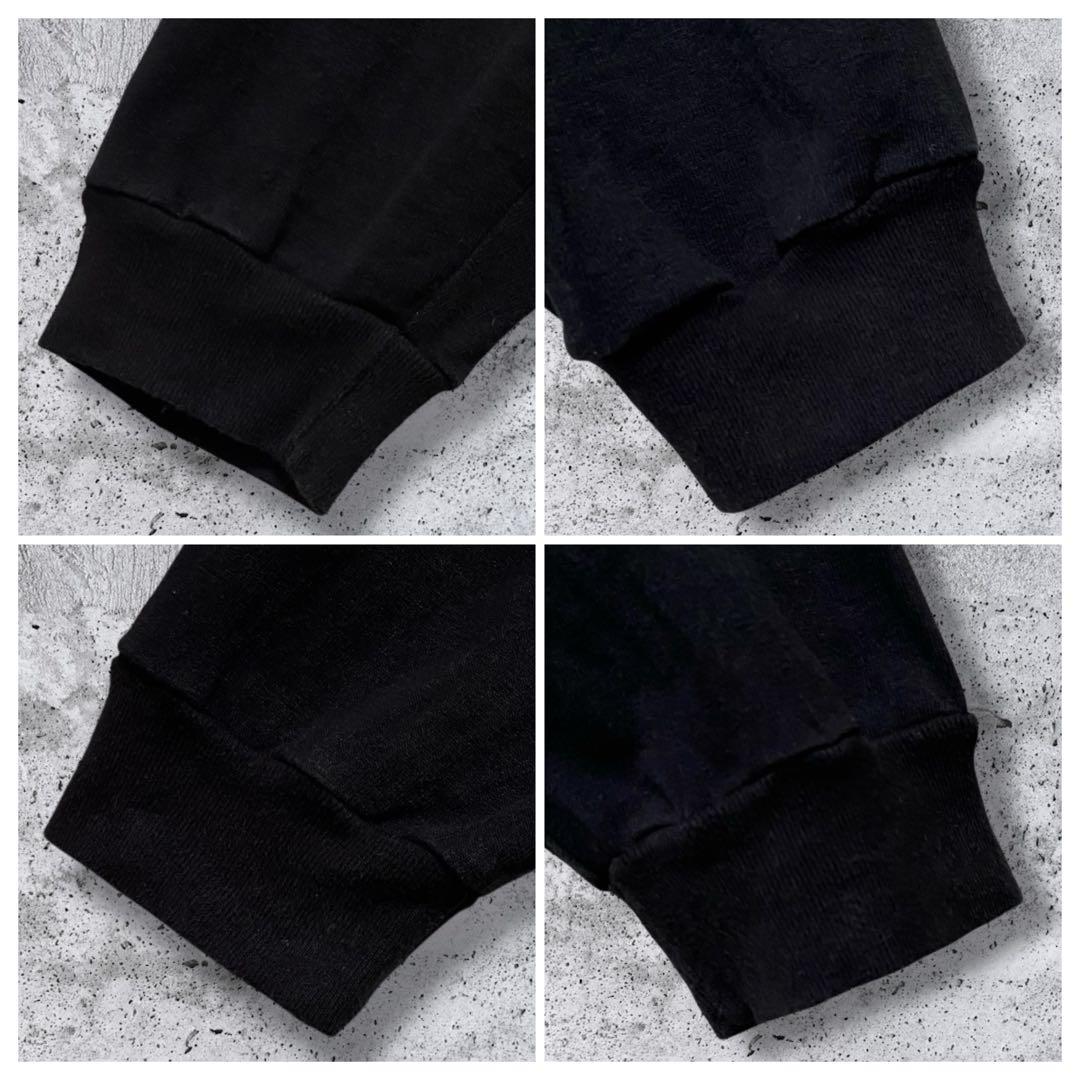 ロゴ刺繍】DESCENDANT 長袖 ポロシャツ 黒 サイズ② XL相当 窪塚