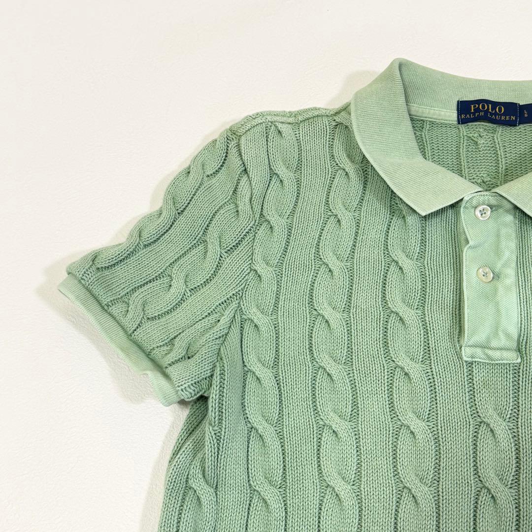 ポロラルフローレン 半袖 ケーブルニット ポロシャツ ポニー 近年