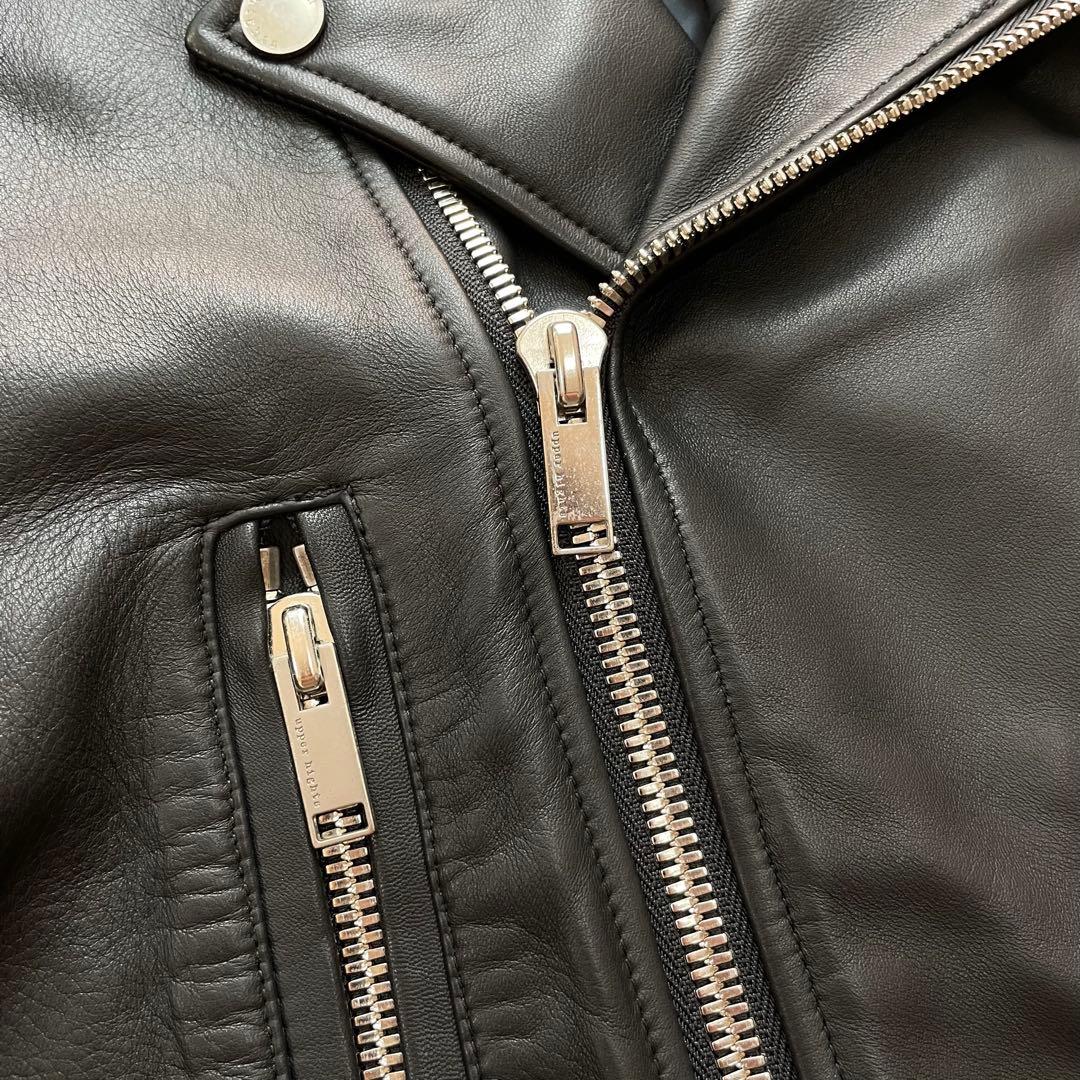 極美品✨アッパーハイツ ダブルライダースジャケット レザー 2 羊革 L