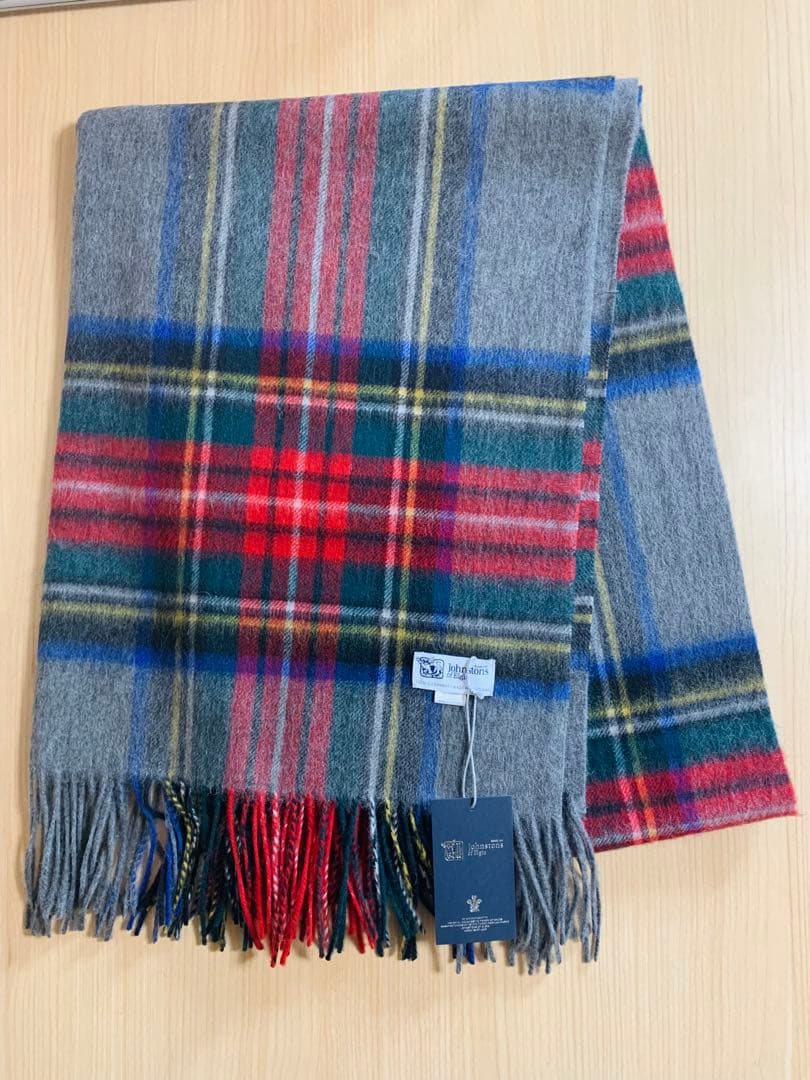 ジョンストンズ大判マフラーカシミア100%ストールグレースチュ上質
