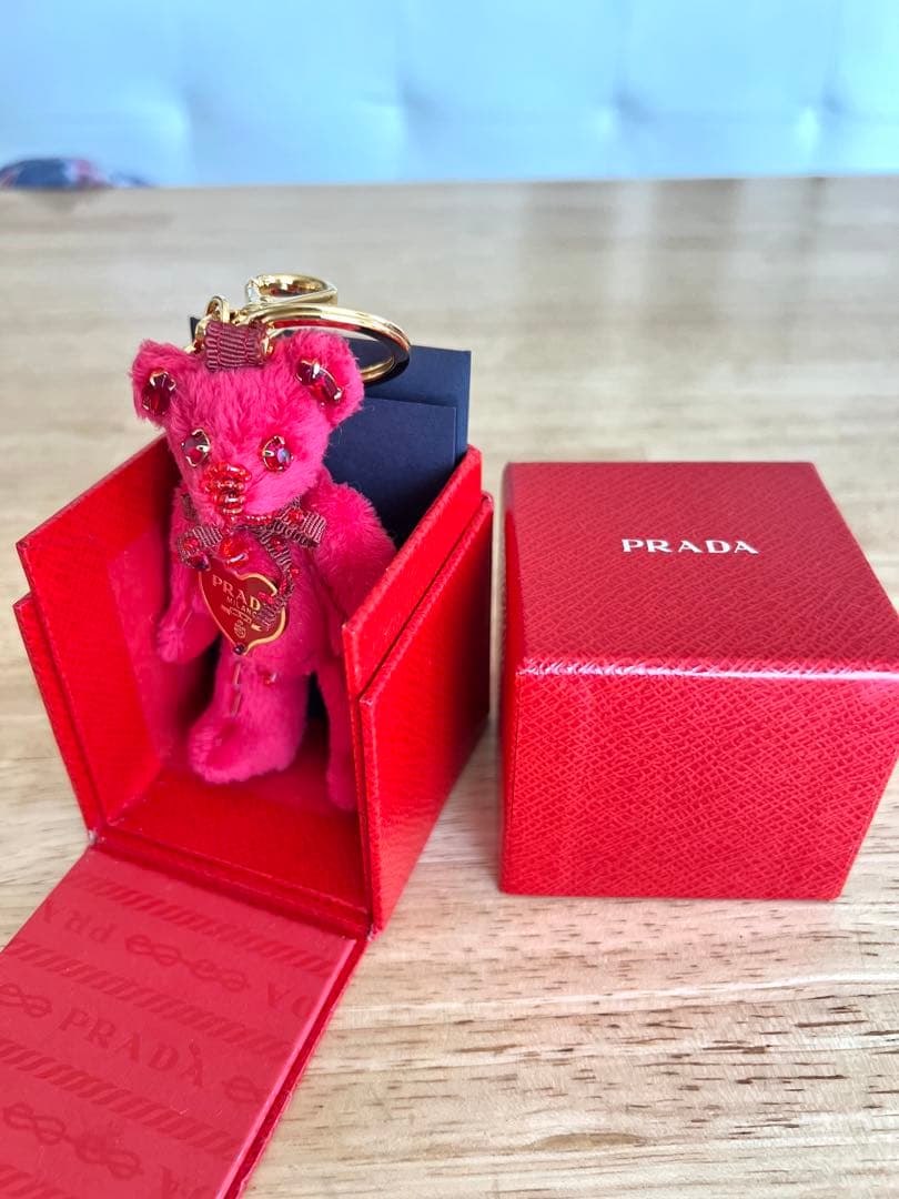 ✴︎森のトラ様専用✴︎PRADAテディベア バッグチャーム キーホルダー