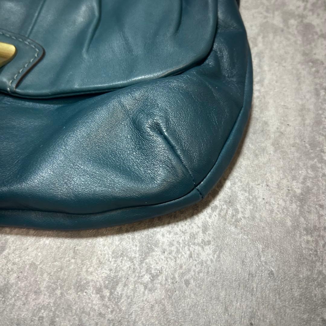 00s archive old Coach Leather Chain Bag - メルカリ