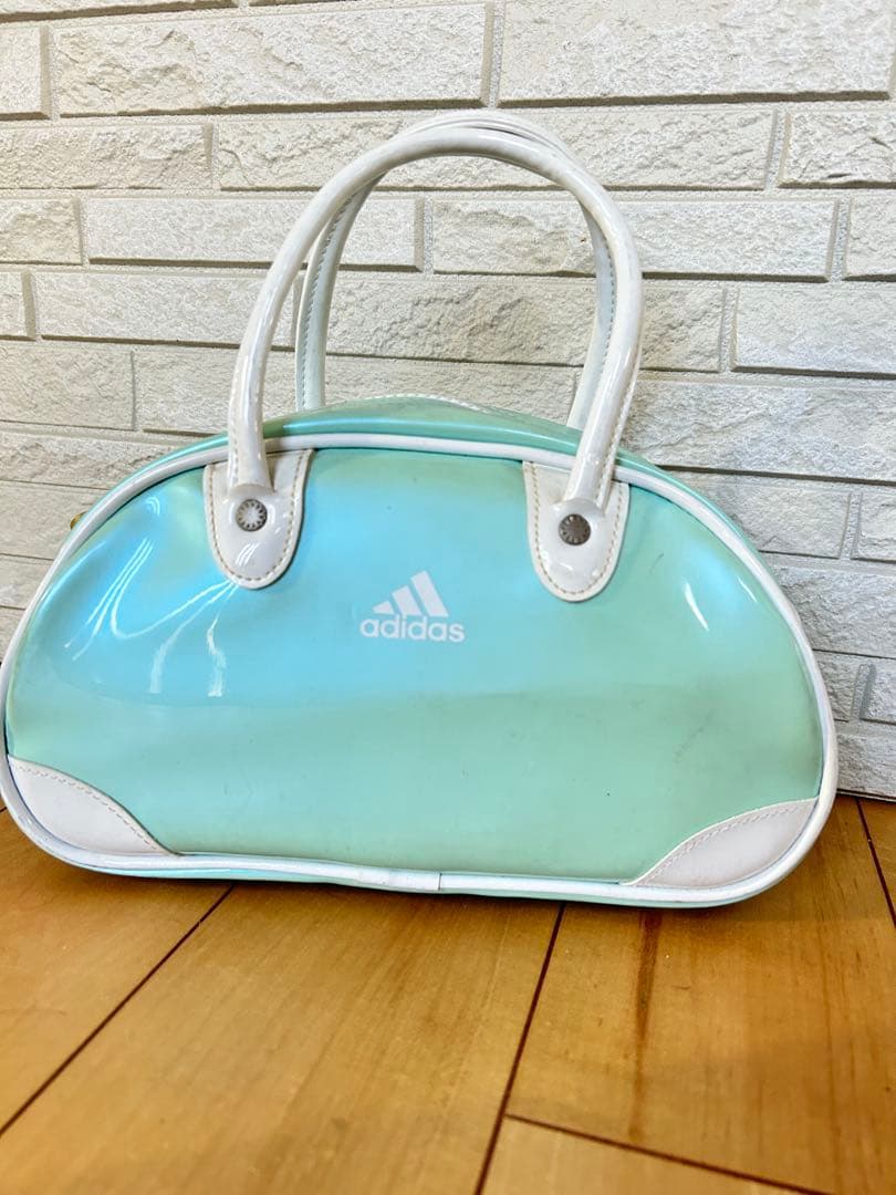 adidas アディダス ミニボストンバッグ ミントグリーン エナメルy2k