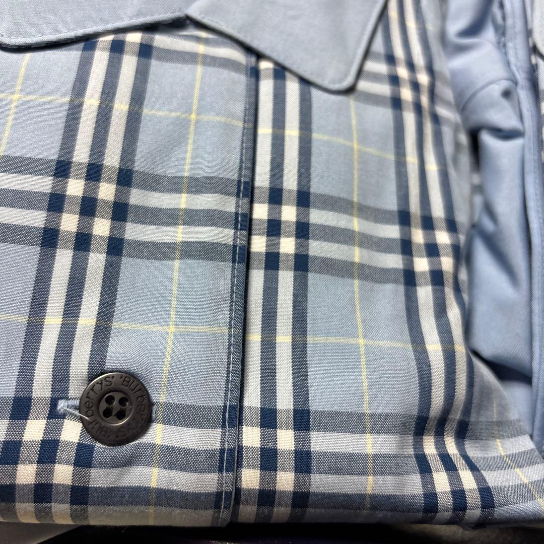 ◎未使用 バーバリー パジャマ 上下セット 男女ペア 2着 ブルー 長袖長