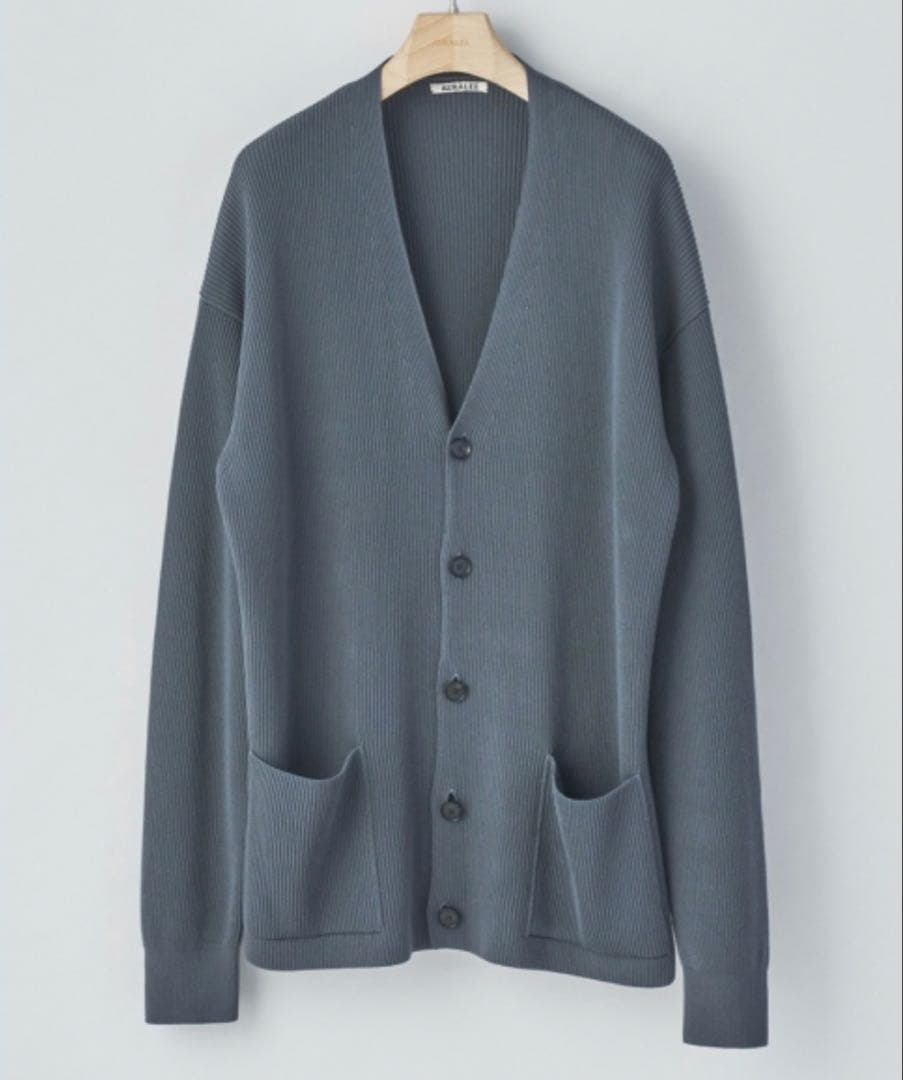 トップス SUPER HARD TWIST RIB KNIT BIGCARDIGAN 4 AURALEE Super Hard Twist Rib Knit Cardigan | 大阪心斎橋のメンズ