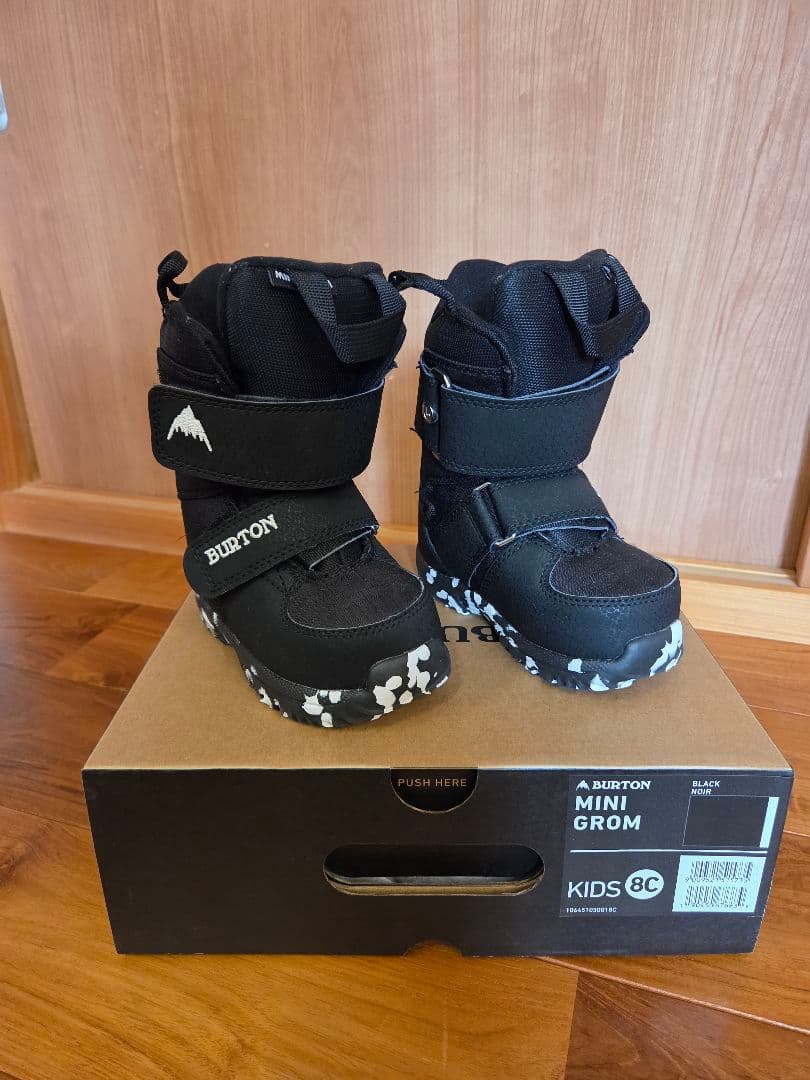 BURTON MINI GROM ブラック 子ども用ブーツ　14.5 BURTON バートン MINI GROM スノーボード ブーツ キッズ ムラサキ