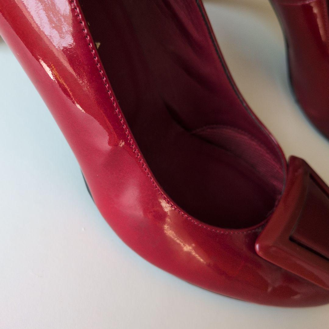 DIANA赤エナメルスクエアハイヒール25cm - メルカリ