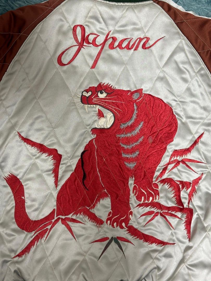 激レア】90's 別珍 テーラー東洋 M品番 スカジャン 赤虎 赤龍 赤鷹