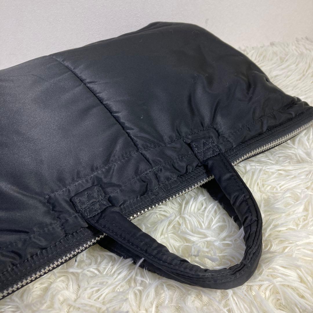 美品】 ポーター タンカー ブラック ブリーフケース A4 ビジネスバッグ