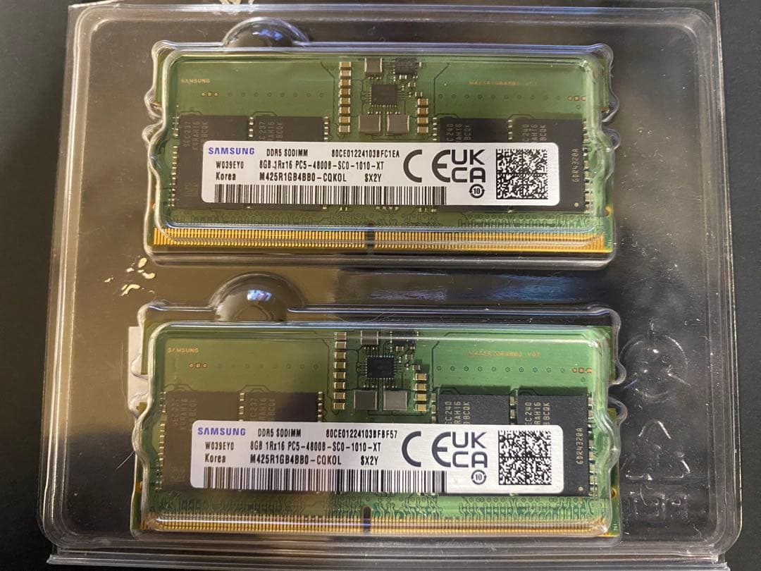 a*9様 SAMSUNG DDR5SODIMM 8GB PC5-4800ノート用 Samsung DDR5 8GB/4800Mhz SODIMM Memory RAM PC5-38400 CL40 1Rx16