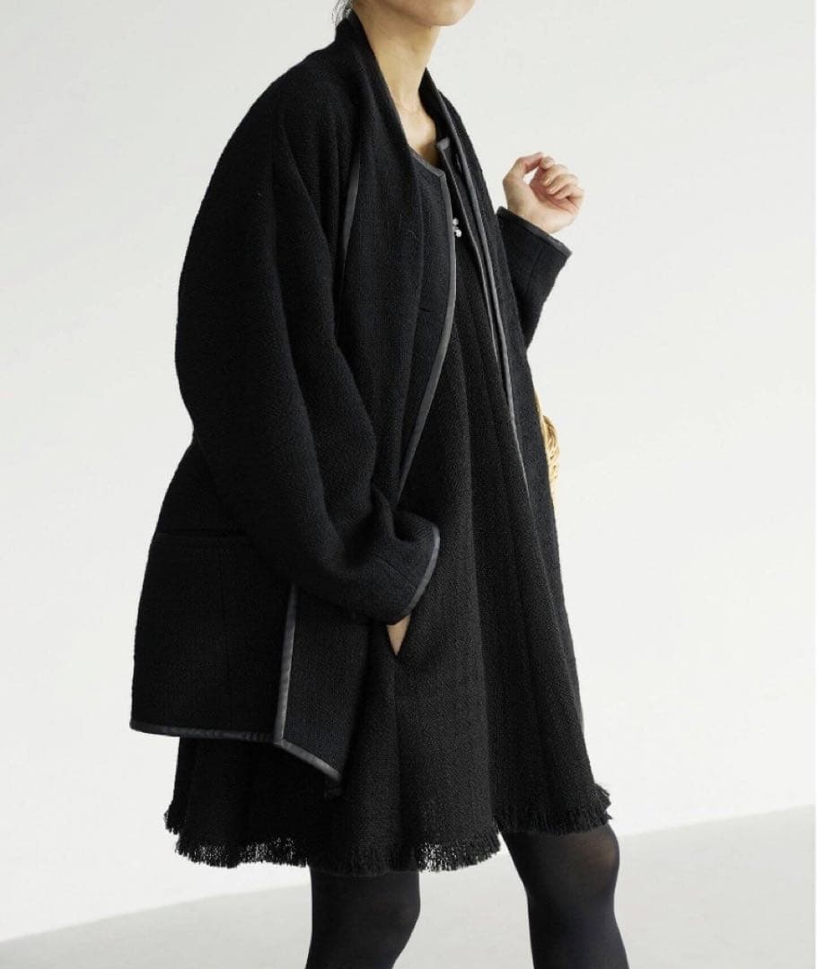 新品IENA [n]ツイードリボンコート - メルカリ