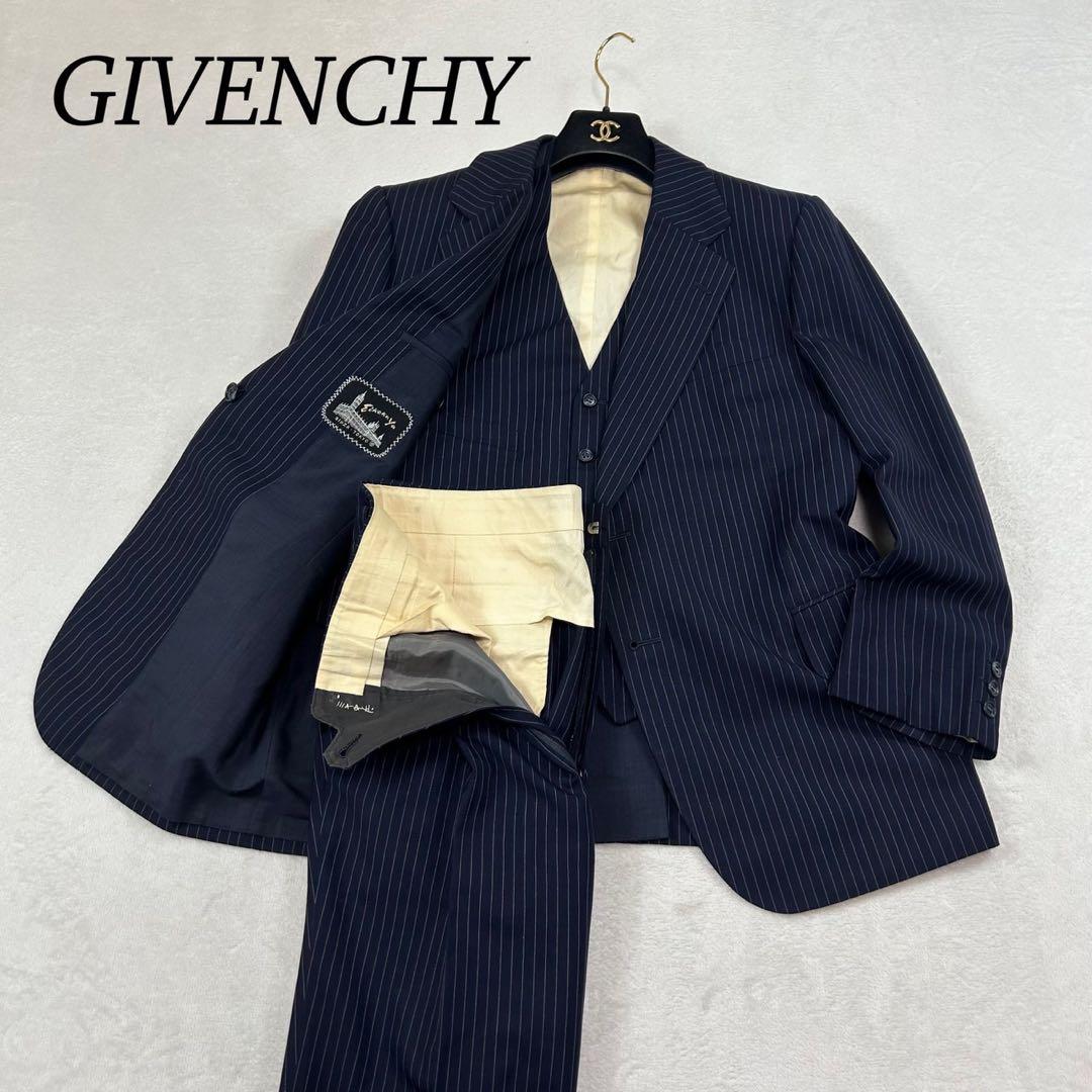 K451 M ジバンシー 3ピース ストライプ柄 スーツ上下 ネイビー メンズ 楽天市場】3ピーススーツ メンズ スーツ ストライプ柄 3ピース メンズ