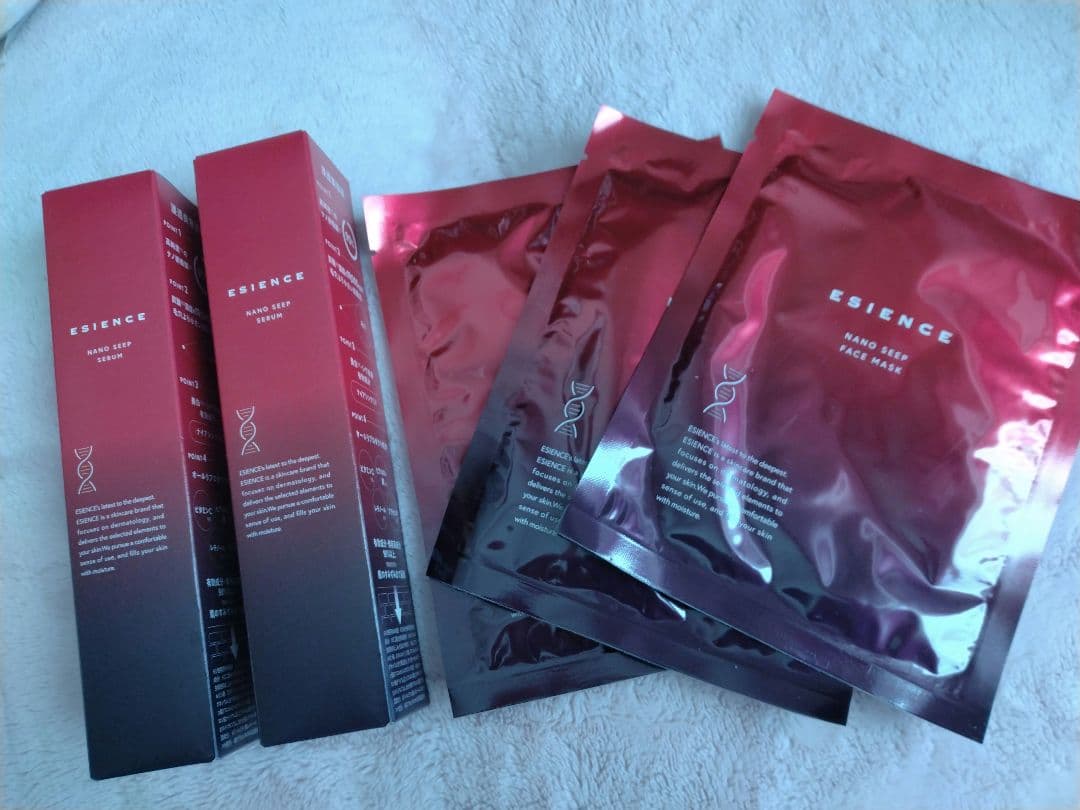 ESIENCE NANO SEEP SERUM 2本とマスク3枚セット - メルカリ