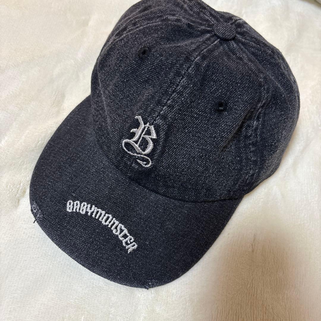デニムキャップ BLACK BABYMONSTER ベビモン - メルカリ
