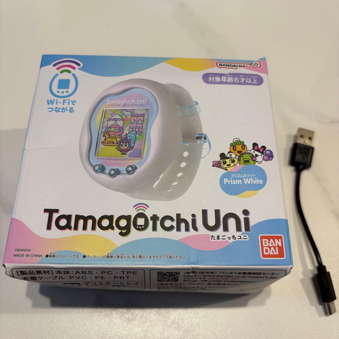 中古】Tamagotchi Uni Prism White たまごっちユニ - メルカリ