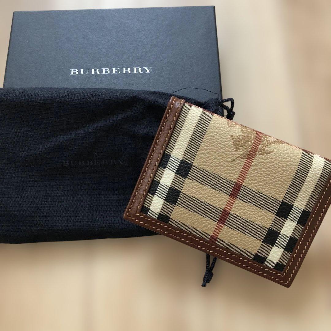 BURBERRY チェック柄 名刺入れ バーバリー 名刺入れ/カードケース メンズ フリント バーバリー