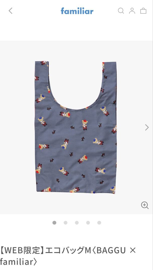 ファミリア BAGGU エコバッグM - メルカリ
