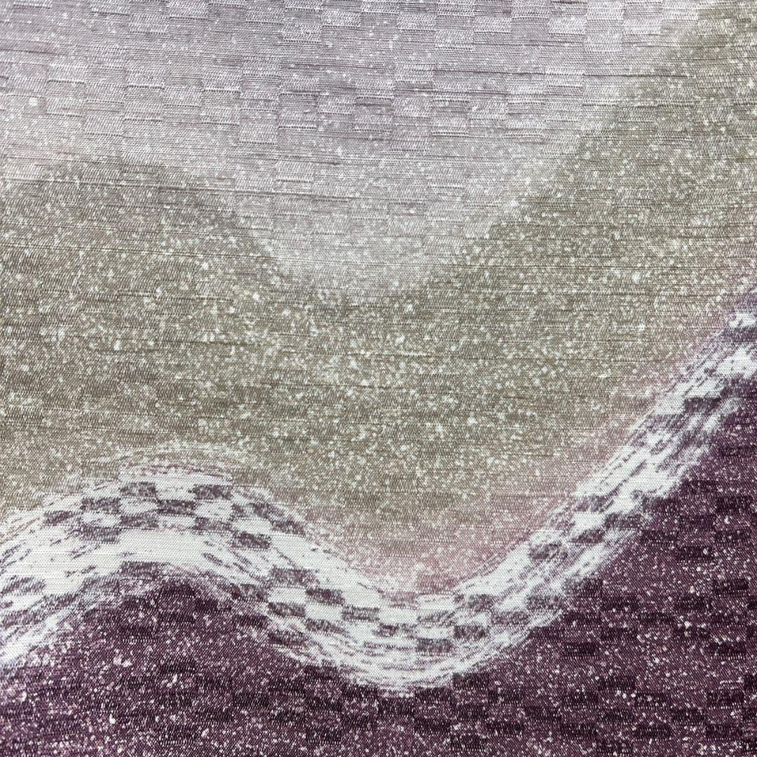 紬地 たたき染め 流線 付け下げ 着物 024a p - メルカリ