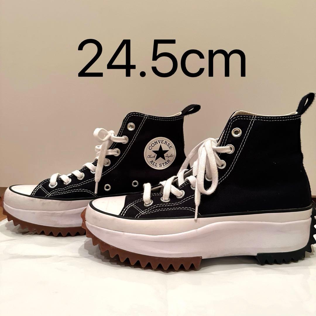 韓国限定】コンバース ランスターハイク 厚底 黒 ハイカット - メルカリ
