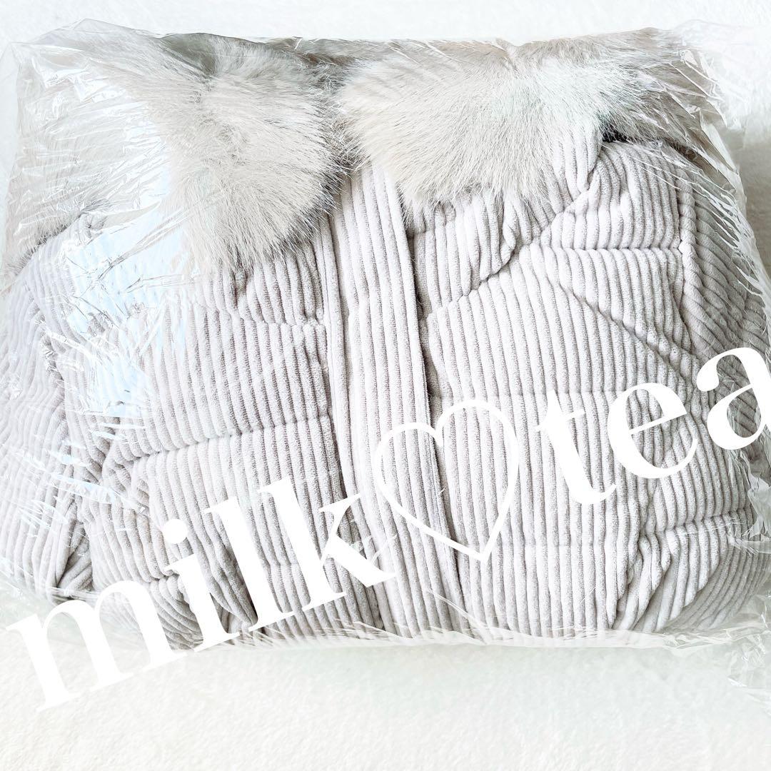 新品タグ付き ミシェルマカロン コーデュロイベルトダウンコート