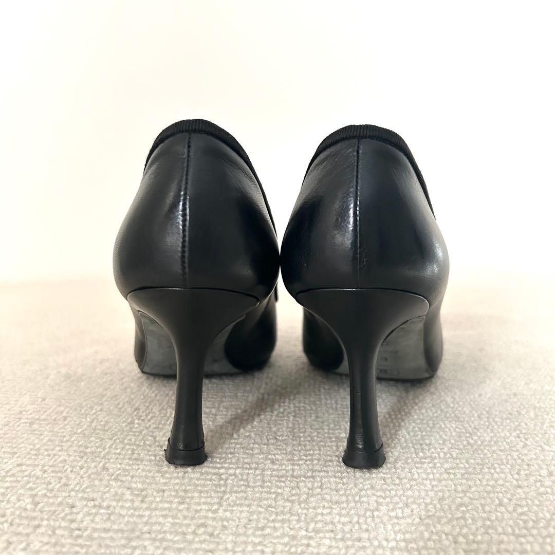 CHANEL シャネル パンプス ヒール ココマーク 黒 22.5cm - メルカリ
