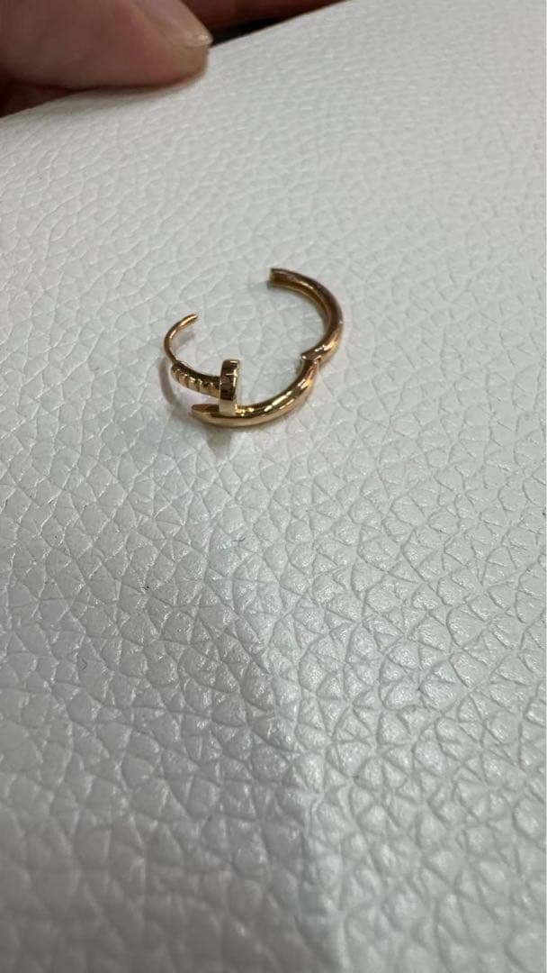 mamy様専用 片耳 K18YG 12mm釘モチーフ フープピアス(ダイヤなし