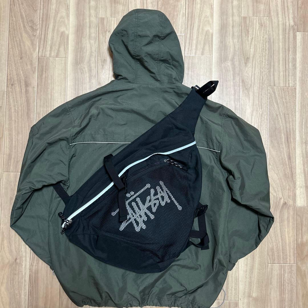 old stussyステューシー　黒　ブラックメッセンジャーバッグ　古着　y2k old stussy ワンショルダーバッグ 90s 希少 y2k - メルカリ