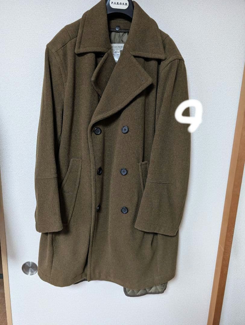 ドリスヴァンノッテン　ロングコート DRIES VAN NOTEN / ドリスヴァンノッテン | ウール ノーカラー ジップ