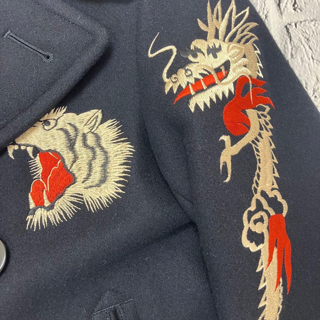 未使用級 バズリクソンズ SUKA PEA COAT 刺繍 ピーコート メルトン