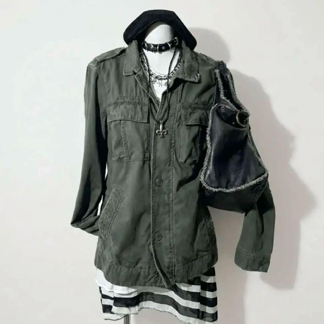 y2k ミリタリージャケット カーキ グランジ 平成 archive 00s - メルカリ