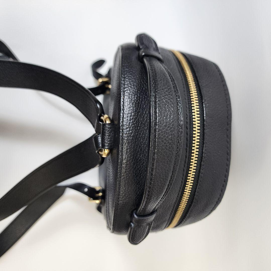 極美品 コーチ レザー リュック ポリシード ペブル ターンロック