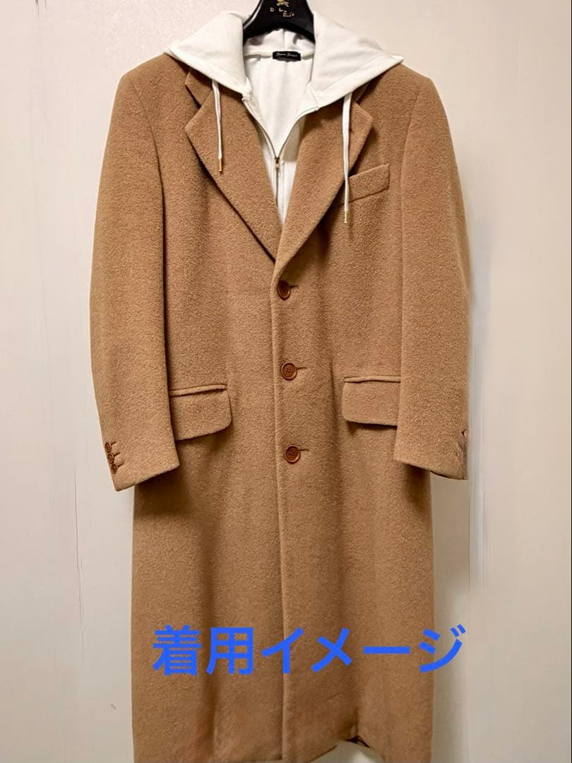 希少&新品同様ジョルジオ アルマーニ 人気!! キャメル100%チェスター