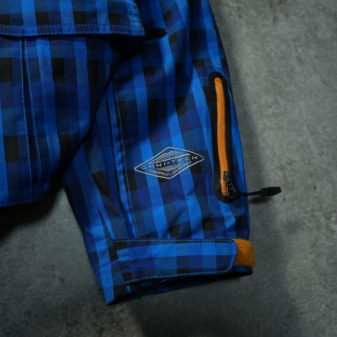 00s Columbia shell jacket 短丈 チェック柄 テック系