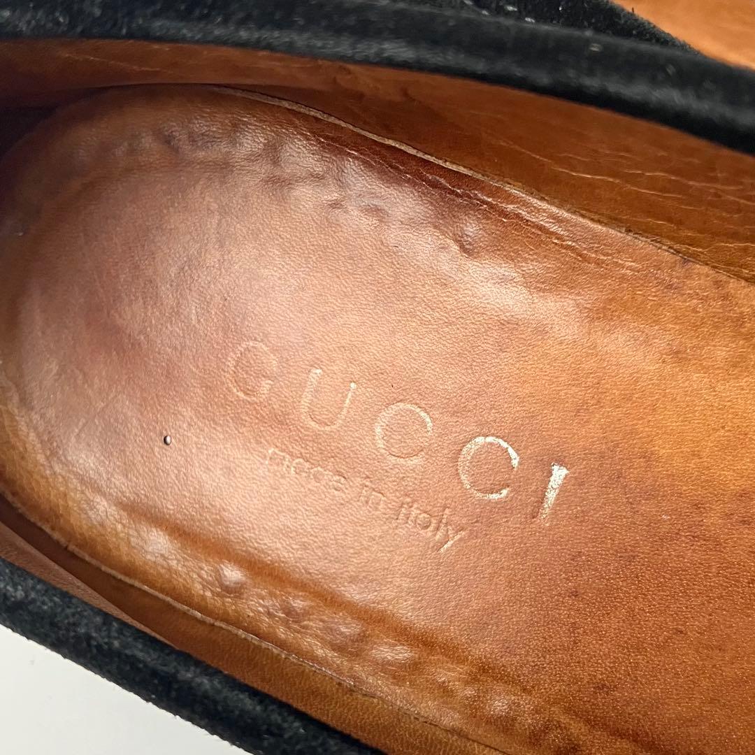 美品】GUCCI ラグソール スクエアトゥ ホースビットローファー 22.5黒