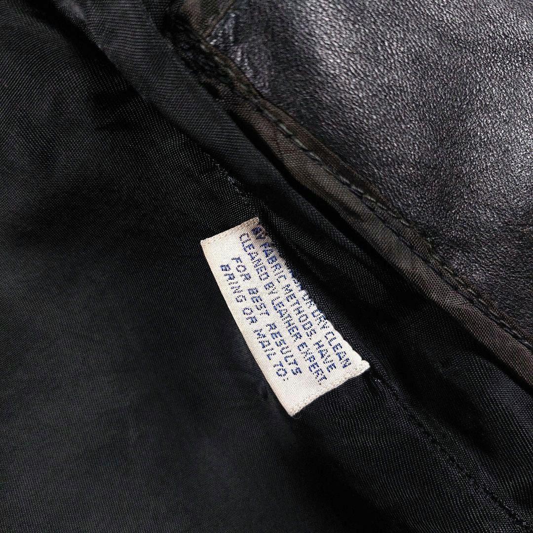 60s~70s デカタロン シングルレザーライダースジャケット ワッペン革