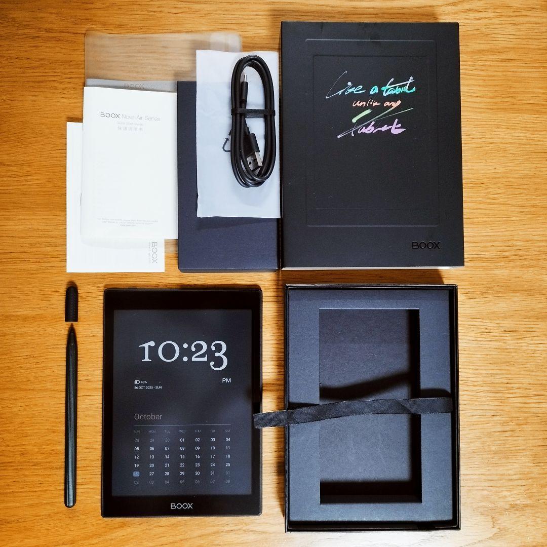 【極美品】BOOX Nova Air C 7.8インチ Eink電子書籍リーダー 山口真弘の電子書籍タッチアンドトライ】コントラストと彩度が改善