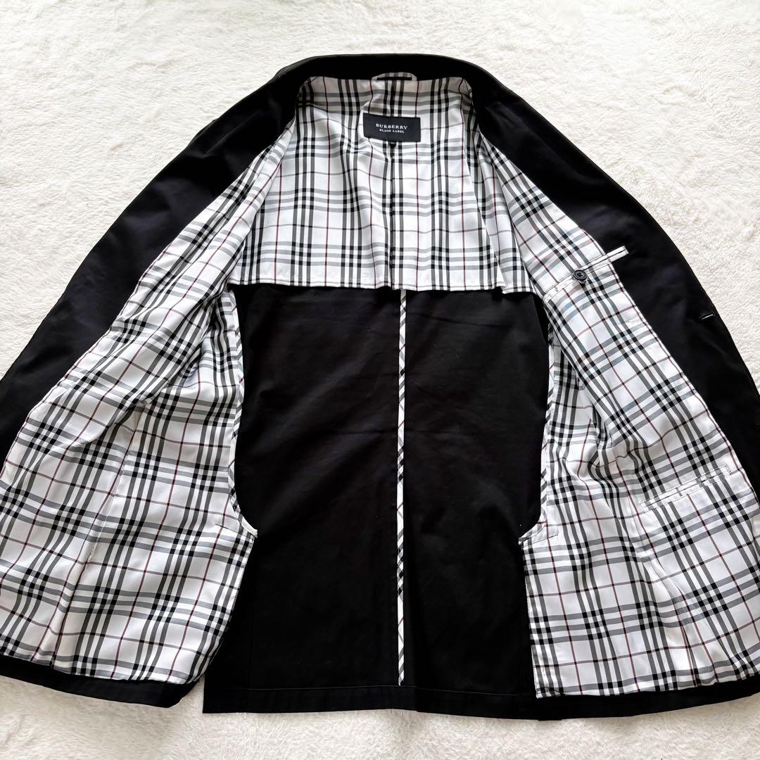 バーバリーブラックレーベル テーラードジャケット ノバチェック 黒 M