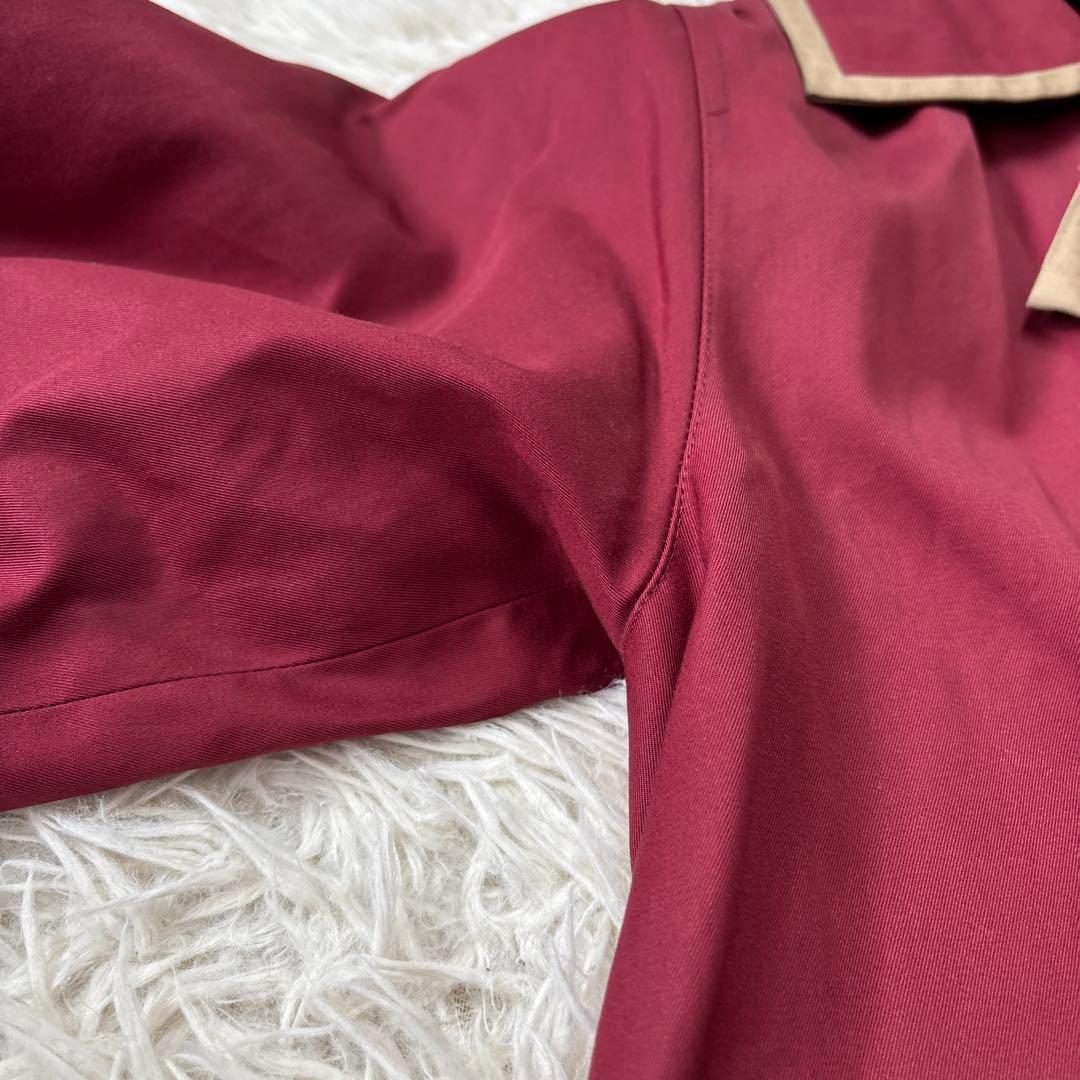 希少☆美品【イヴサンローラン】バイカラー ワインレッド×ベージュ