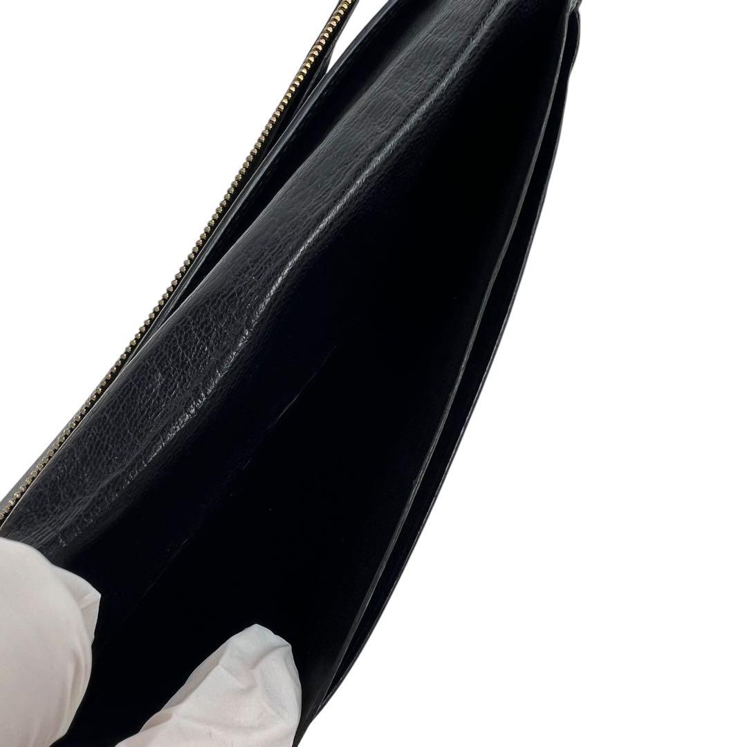美品】エルメス クロコダイル ベアン 長財布 黒 ブラック レザー お札