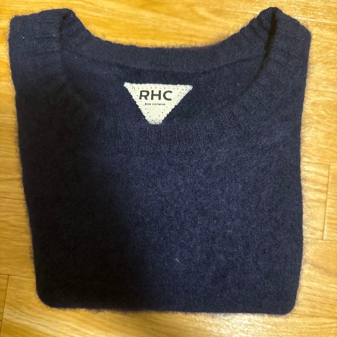 RHC(ロンハーマン) ネイビー クルーネックセーター カシミヤ100