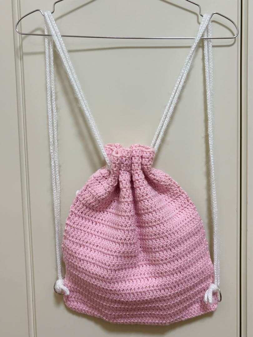 ハンドメイド 編み物 ナップサック 平成女児 - メルカリ