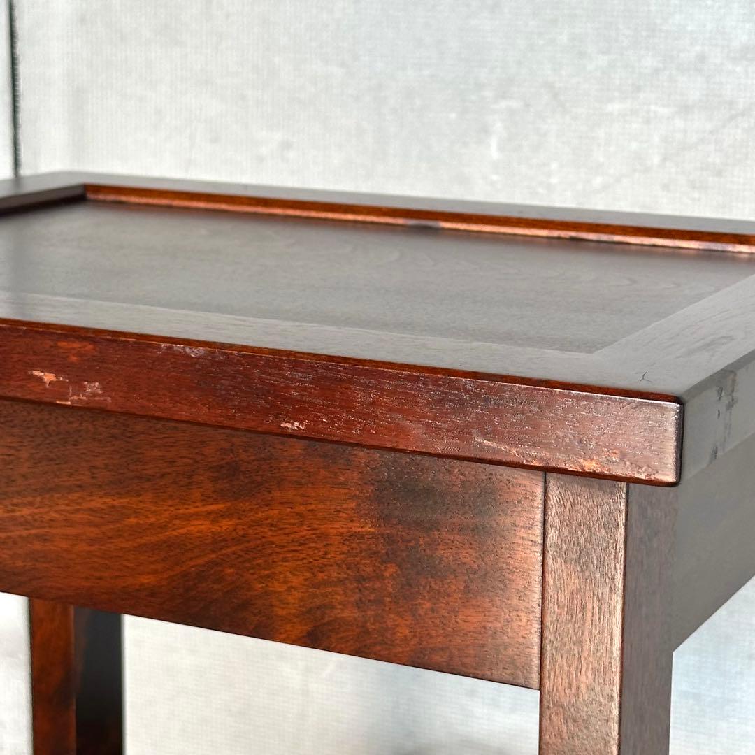 ✿ 昭和レトロ ✿ 北海道民芸家具 カバ無垢材 電話台 サイドチェスト