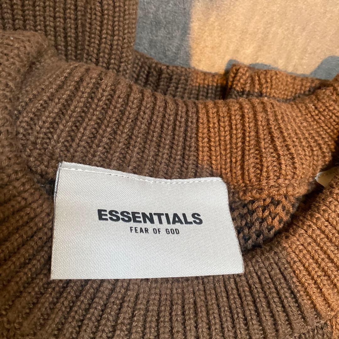エッセンシャルズ ロゴ セーター ニット SSENSE限定 ブラウン M - メルカリ