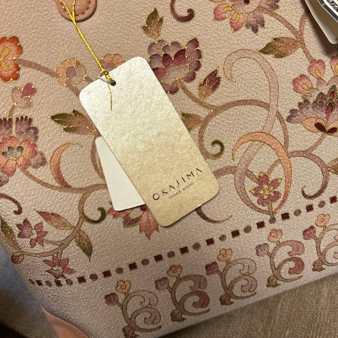 新品未使用品】岡重 okajima 和装バッグ 縮緬 更紗柄ピンク地 - メルカリ