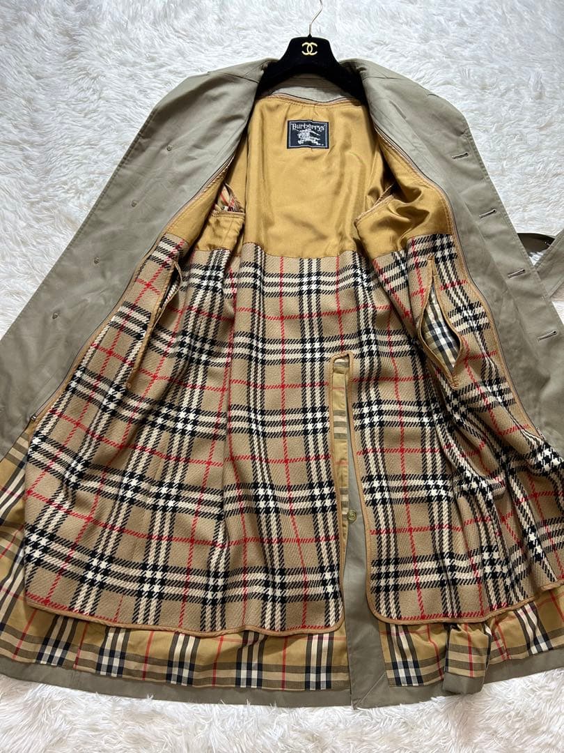 美品✨Burberrys トレンチコート 玉虫色 メンズ ロング ライナー