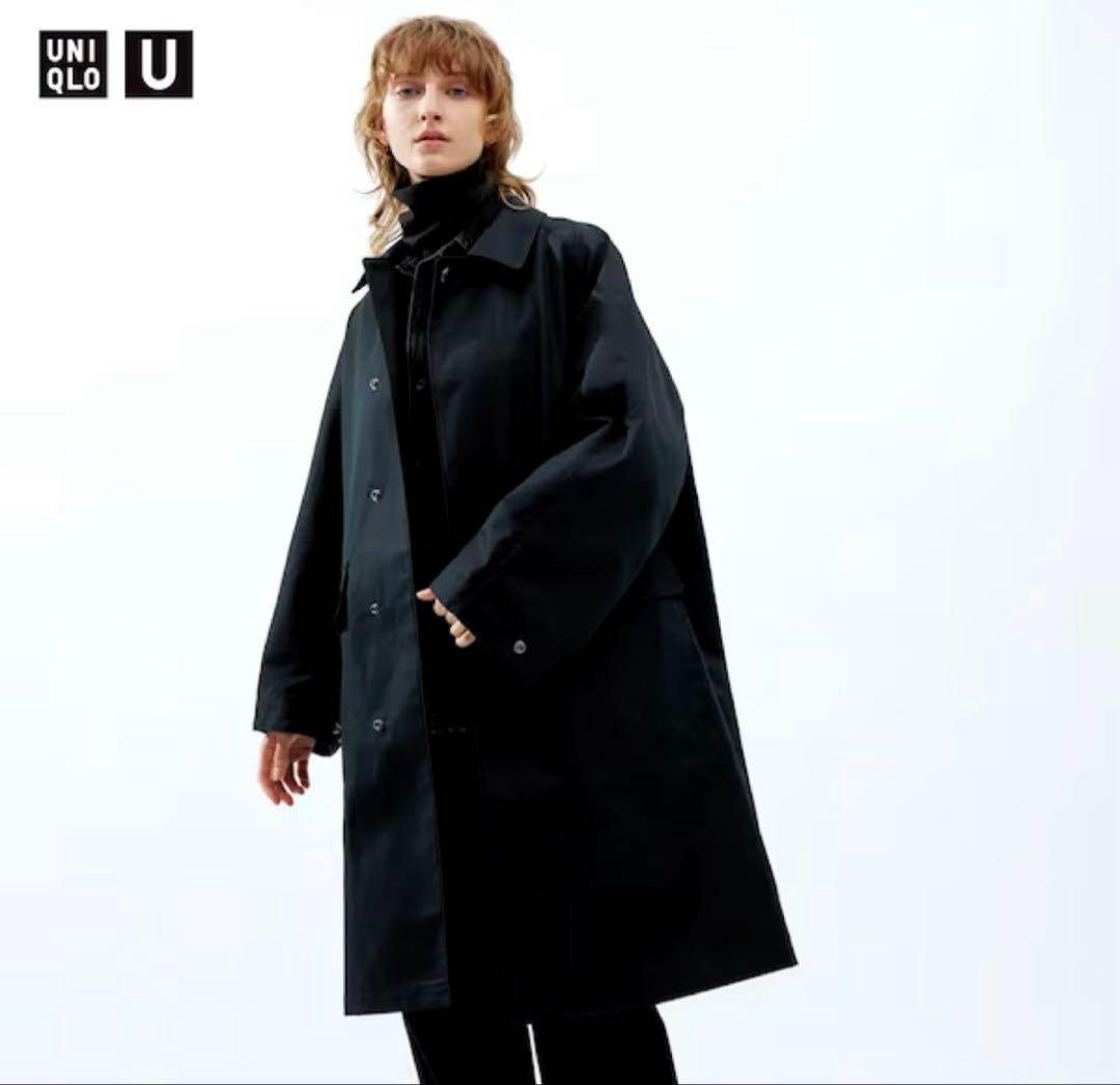 uniqlo u ステンカラーコート 2023AW Black - メルカリ