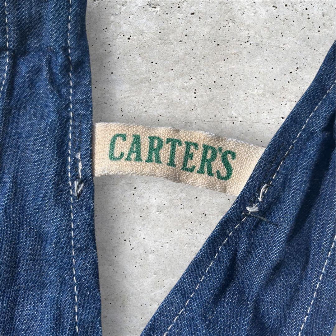 極美品 ビンテージ CARTER'S ガチャポケ 耳付 デニム オーバーオール